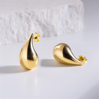 14 Ayar İtalyan Bottega Gözyaşı Damlası Altın Küpe