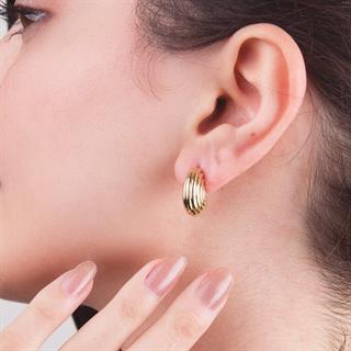 14 Ayar İtalyan Midye Altın Küpe