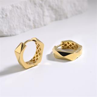 14 Ayar İtalyan Tasarım Altın Küpe