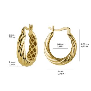 14 Ayar İtalyan Halka Altın Küpe