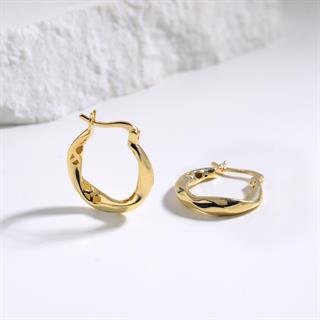 14 Ayar İtalyan Tasarım Altın Küpe