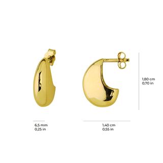 14 Ayar İtalyan Damla Altın Küpe