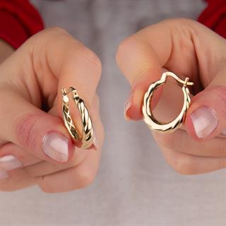 14 Ayar İtalyan Burgu Altın Küpe