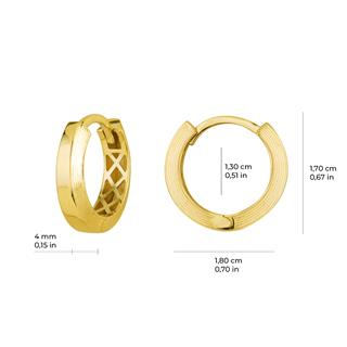 14 Ayar İtalyan Yuvarlak Altın Küpe