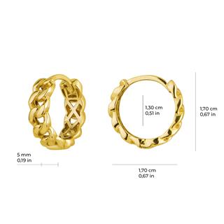 14 Ayar İtalyan Zincir Halka Altın Küpe