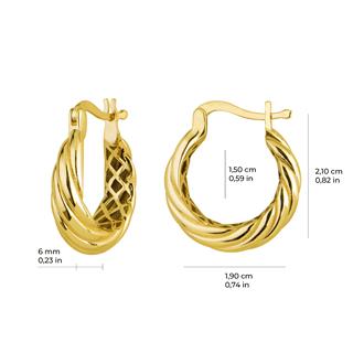 14 Ayar İtalyan Halka Altın Küpe