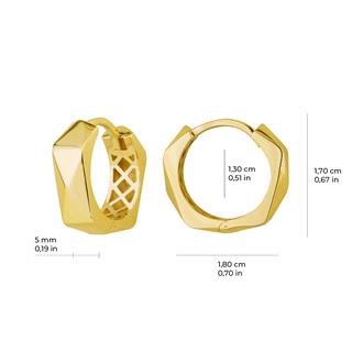 14 Ayar İtalyan Tasarım Altın Küpe