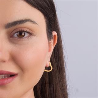 14 Ayar İtalyan Altın Kalp Küpe