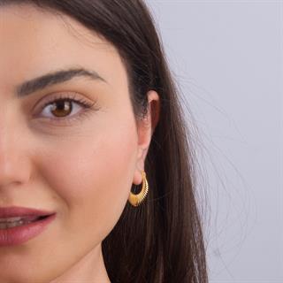 14 Ayar İtalyan Modern V Altın Küpe