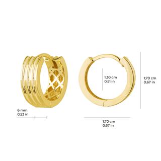 14 Ayar İtalyan Halka Altın Küpe