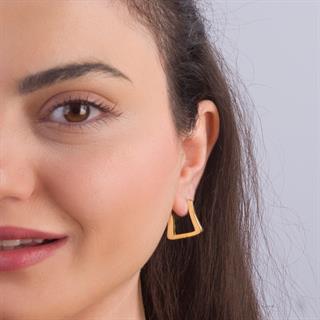 14 Ayar İtalyan Modern Altın Küpe