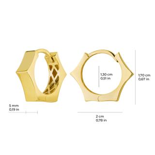 14 Ayar İtalyan Yıldız Altın Küpe