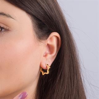 14 Ayar İtalyan Altın Yıldız Küpe