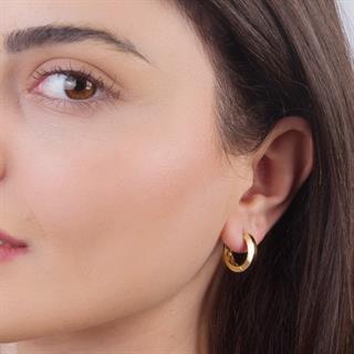 14 Ayar İtalyan Yuvarlak Altın Küpe