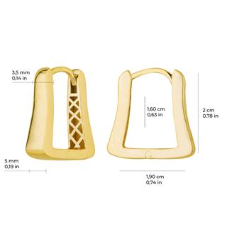 14 Ayar İtalyan Modern Altın Küpe