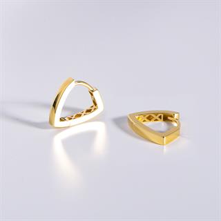 14 Ayar İtalyan V Tasarım Altın Küpe