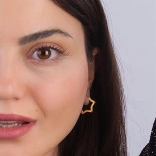 14 Ayar İtalyan Altın Yıldız Küpe