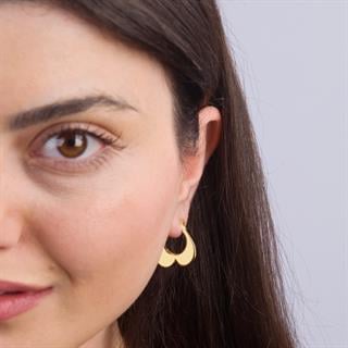 14 Ayar İtalyan Kalp Altın Küpe