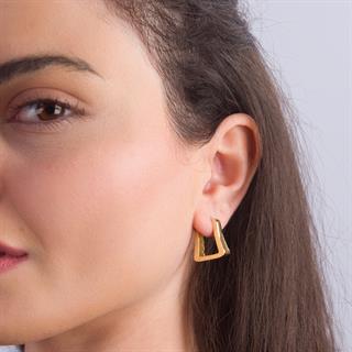 14 Ayar İtalyan Modern Altın Küpe