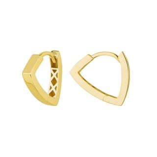 14 Ayar İtalyan V Tasarım Altın Küpe