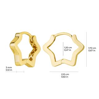 14 Ayar İtalyan Altın Yıldız Küpe