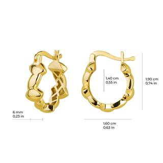 14 Ayar İtalyan Zigzak Altın Küpe