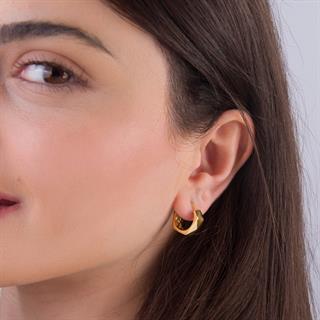 14 Ayar İtalyan Tasarım Altın Küpe