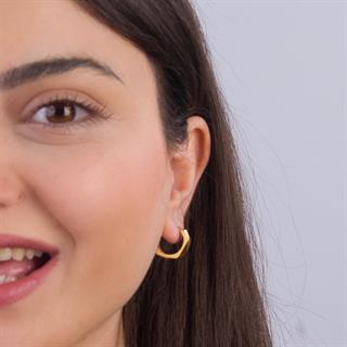 14 Ayar İtalyan Tasarım Altın Küpe