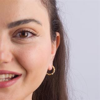 14 Ayar İtalyan Zincir Halka Altın Küpe