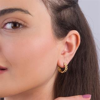 14 Ayar İtalyan Zincir Halka Altın Küpe