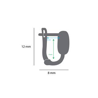 14 Ayar J Model Taşlı Altın Geometri Küpe