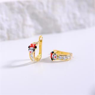 14 Ayar Altın Halka Çocuk Küpe