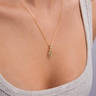 14 Ayar Altın Akrep Burç Kolye Ucu