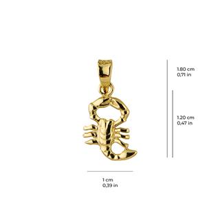 14 Ayar Altın Akrep Burç Kolye Ucu