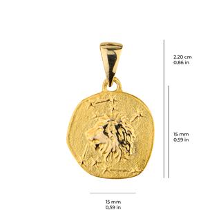 14 Ayar Altın Aslan Burç Kolye Ucu