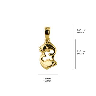 14 Ayar Altın Balık Burç Kolye Ucu