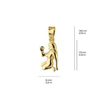 14 Ayar Altın Başak Burç Kolye Ucu