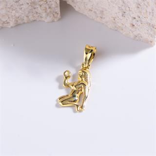 14 Ayar Altın Başak Burç Kolye Ucu