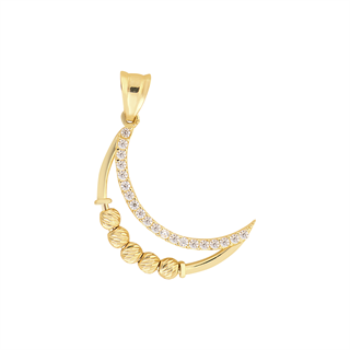14 Ayar Altın Dorika Toplu Hilal Altın Kolye Ucu