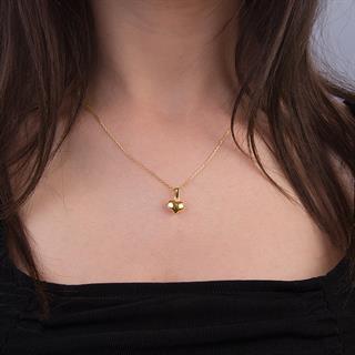 14 Ayar Altın Şişme Kalp Kolye Ucu