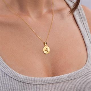 14 Ayar Altın Kova Burç Kolye Ucu