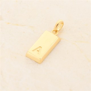 14 Ayar Altın Külçe Harf Kolye Ucu