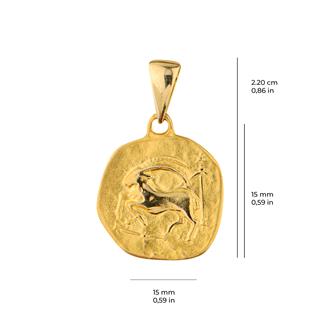 14 Ayar Altın Oğlak Burç Kolye Ucu