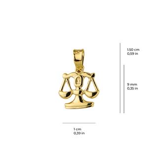 14 Ayar Altın Terazi Burç Kolye Ucu