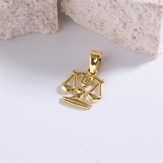 14 Ayar Altın Terazi Burç Kolye Ucu