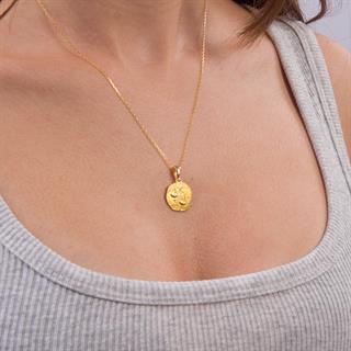 14 Ayar Altın Terazi Burç Kolye Ucu