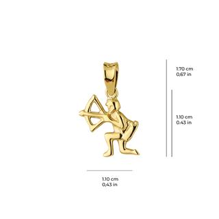 14 Ayar Altın Yay Burç Kolye Ucu
