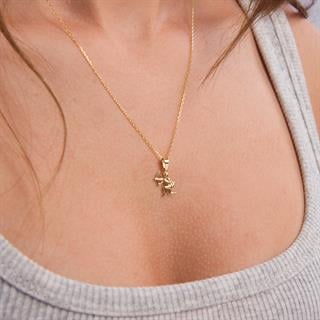 14 Ayar Altın Yay Burç Kolye Ucu