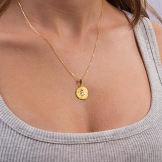 14 Ayar Altın Yay Burç Kolye Ucu