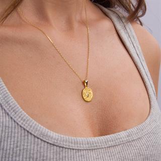 14 Ayar Altın Yengeç Burç Kolye Ucu